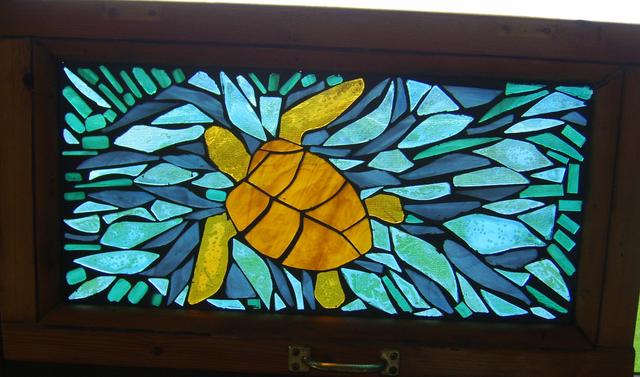 Sea Turtle Mosaic Stained glass1