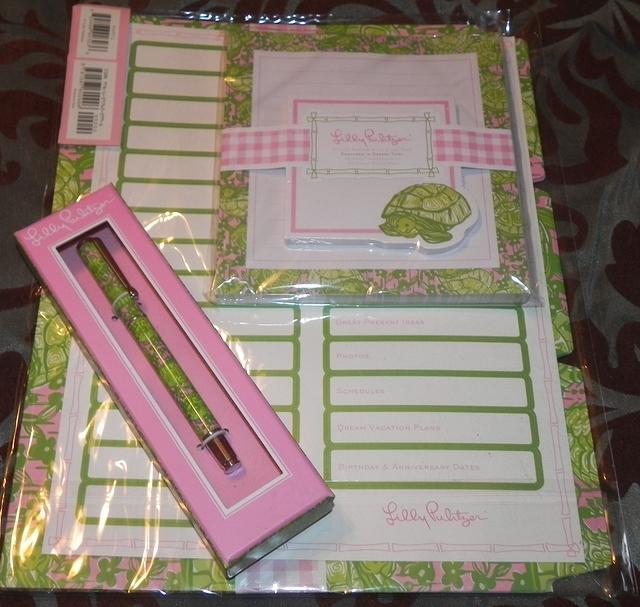 Lilly Pulitzer stationary items