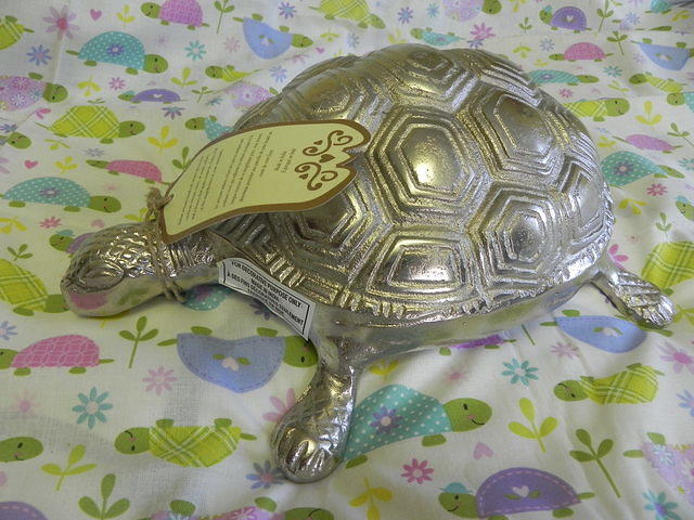 Silver tone turtle statue - Won by Candace Horsley