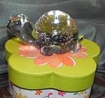 Glass Turtle Paperweight