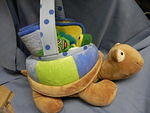 Turtle Basket with Tubby items