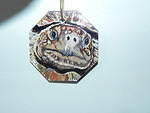 Hand Painted Ornament with Sulcata Face