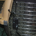 Crate door latch secured